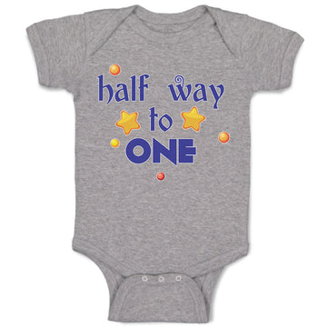 Baby Clothes Half Way to 1 Baby Bodysuits Boy & Girl Newborn Clothes Cotton