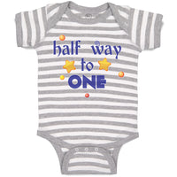 Baby Clothes Half Way to 1 Baby Bodysuits Boy & Girl Newborn Clothes Cotton