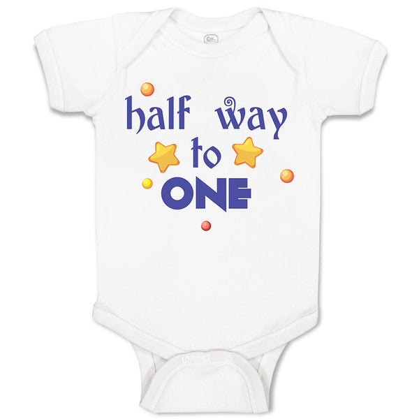 Baby Clothes Half Way to 1 Baby Bodysuits Boy & Girl Newborn Clothes Cotton