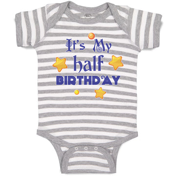 Baby Clothes It's My Half Birthday Baby Bodysuits Boy & Girl Cotton