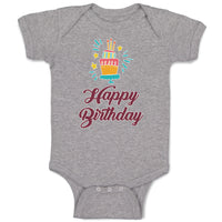 Baby Clothes Happy Birthday Baby Bodysuits Boy & Girl Newborn Clothes Cotton