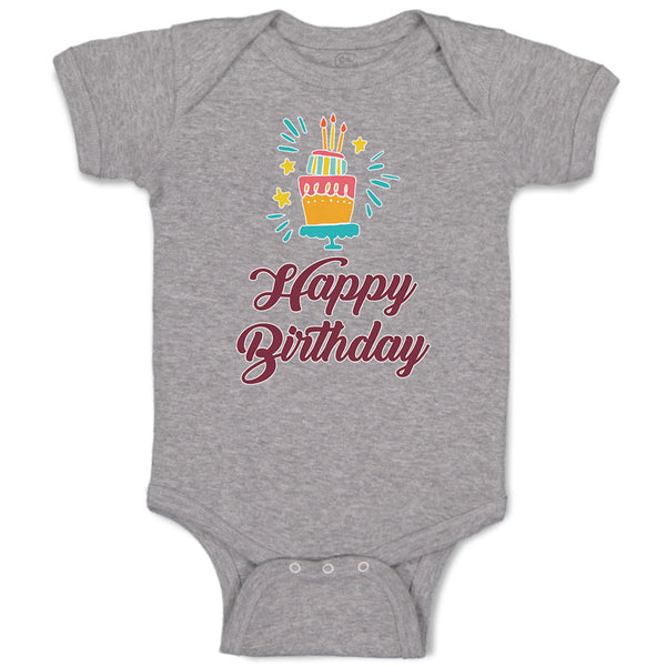 Baby Clothes Happy Birthday Baby Bodysuits Boy & Girl Newborn Clothes Cotton