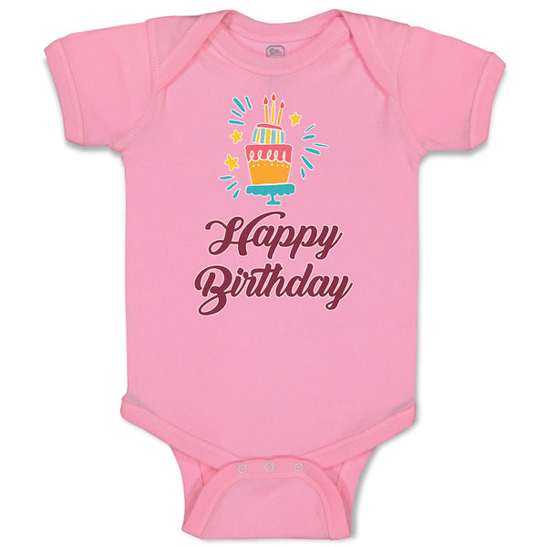 Baby Clothes Happy Birthday Baby Bodysuits Boy & Girl Newborn Clothes Cotton