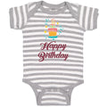 Baby Clothes Happy Birthday Baby Bodysuits Boy & Girl Newborn Clothes Cotton