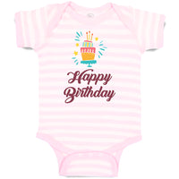 Baby Clothes Happy Birthday Baby Bodysuits Boy & Girl Newborn Clothes Cotton