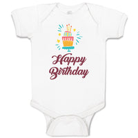 Baby Clothes Happy Birthday Baby Bodysuits Boy & Girl Newborn Clothes Cotton