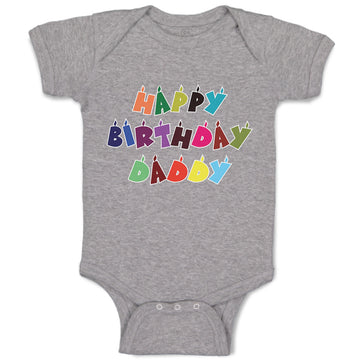 Baby Clothes Happy Birthday Daddy Baby Bodysuits Boy & Girl Cotton