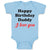 Baby Clothes Happy Birthday Daddy I Love You Baby Bodysuits Boy & Girl Cotton