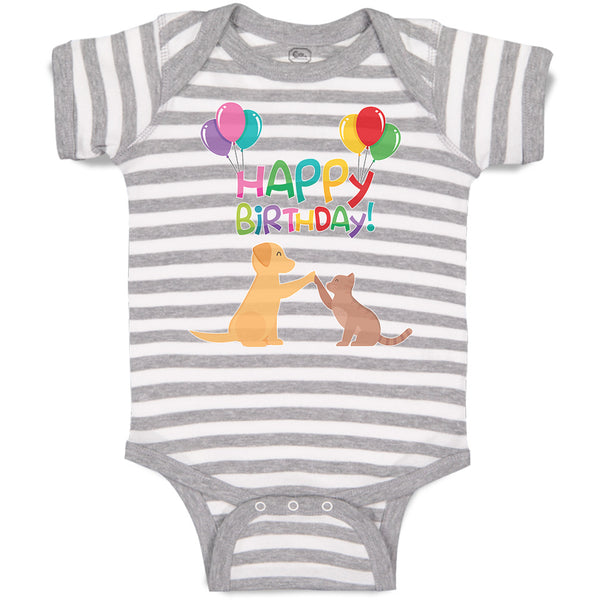 Baby Clothes Happy Birthday! Baby Bodysuits Boy & Girl Newborn Clothes Cotton