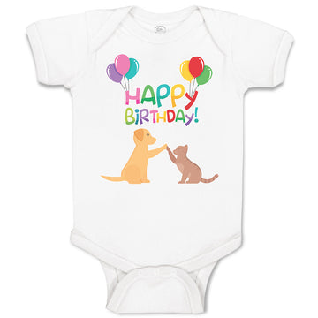 Baby Clothes Happy Birthday! Baby Bodysuits Boy & Girl Newborn Clothes Cotton