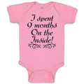 Baby Clothes I Spent 9 Months on The Inside Baby Bodysuits Boy & Girl Cotton