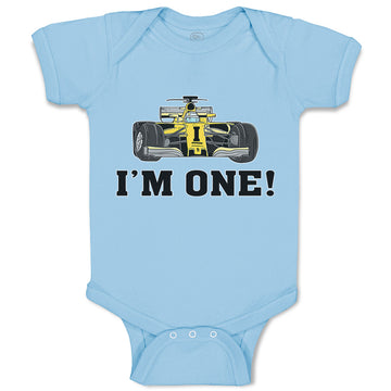 Baby Clothes I'M 1! with Toy Race Car Baby Bodysuits Boy & Girl Cotton