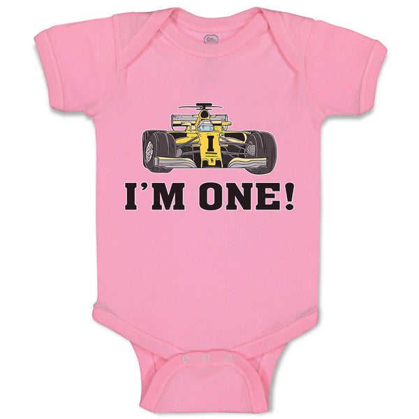 Baby Clothes I'M 1! with Toy Race Car Baby Bodysuits Boy & Girl Cotton