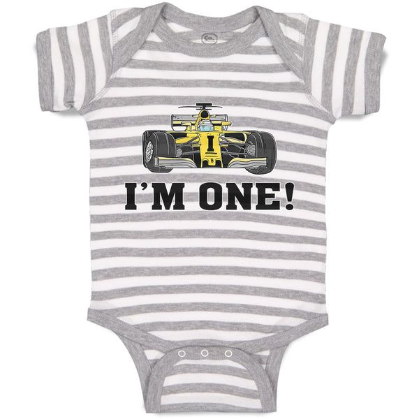 Baby Clothes I'M 1! with Toy Race Car Baby Bodysuits Boy & Girl Cotton