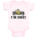 Baby Clothes I'M 1! with Toy Race Car Baby Bodysuits Boy & Girl Cotton