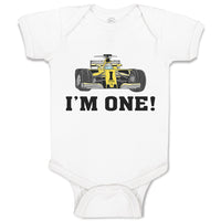 Baby Clothes I'M 1! with Toy Race Car Baby Bodysuits Boy & Girl Cotton
