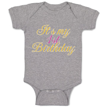 Baby Clothes It's My 1St First Birthday Baby Bodysuits Boy & Girl Cotton