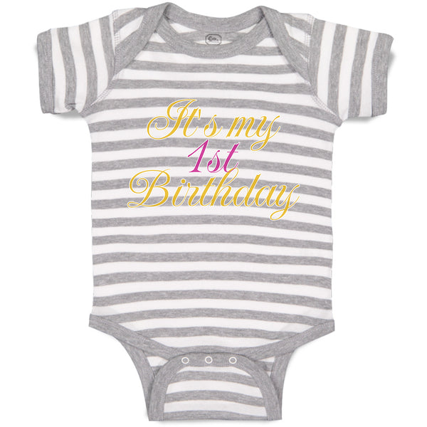 Baby Clothes It's My 1St First Birthday Baby Bodysuits Boy & Girl Cotton