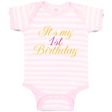Baby Clothes It's My 1St First Birthday Baby Bodysuits Boy & Girl Cotton