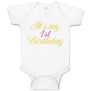 Baby Clothes It's My 1St First Birthday Baby Bodysuits Boy & Girl Cotton