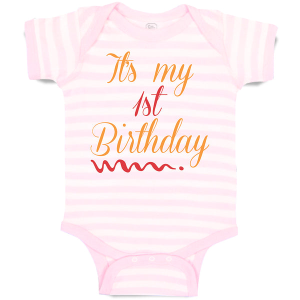 Baby Clothes It's My 1St First Birthday Baby Bodysuits Boy & Girl Cotton