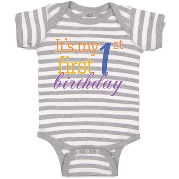 Baby Clothes It's My 1St First Birthday Baby Bodysuits Boy & Girl Cotton