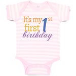 Baby Clothes It's My 1St First Birthday Baby Bodysuits Boy & Girl Cotton