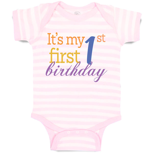 Baby Clothes It's My 1St First Birthday Baby Bodysuits Boy & Girl Cotton
