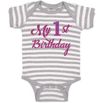 Baby Clothes My 1St Birthday Baby Bodysuits Boy & Girl Newborn Clothes Cotton