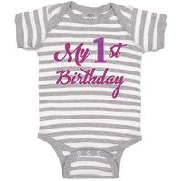 Baby Clothes My 1St Birthday Baby Bodysuits Boy & Girl Newborn Clothes Cotton