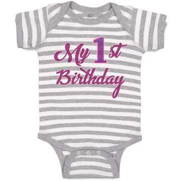 Baby Clothes My 1St Birthday Baby Bodysuits Boy & Girl Newborn Clothes Cotton