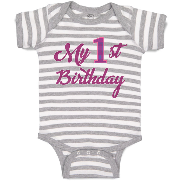 Baby Clothes My 1St Birthday Baby Bodysuits Boy & Girl Newborn Clothes Cotton