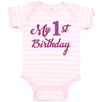 Baby Clothes My 1St Birthday Baby Bodysuits Boy & Girl Newborn Clothes Cotton