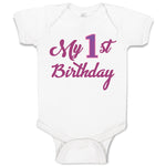 Baby Clothes My 1St Birthday Baby Bodysuits Boy & Girl Newborn Clothes Cotton