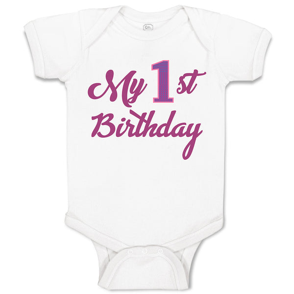 Baby Clothes My 1St Birthday Baby Bodysuits Boy & Girl Newborn Clothes Cotton