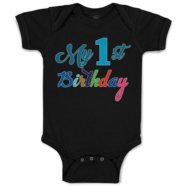 Baby Clothes My 1St Birthday Baby Bodysuits Boy & Girl Newborn Clothes Cotton