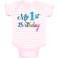 Baby Clothes My 1St Birthday Baby Bodysuits Boy & Girl Newborn Clothes Cotton