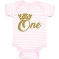 Baby Clothes 1 Number Name with Golden Crown Baby Bodysuits Boy & Girl Cotton