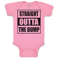 Baby Clothes Straight Outta The Bump Baby Bodysuits Boy & Girl Cotton