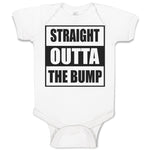 Baby Clothes Straight Outta The Bump Baby Bodysuits Boy & Girl Cotton
