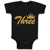 Baby Clothes 3 Number Name with Crown Baby Bodysuits Boy & Girl Cotton