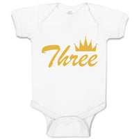 Baby Clothes 3 Number Name with Crown Baby Bodysuits Boy & Girl Cotton