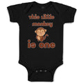 Baby Clothes This Little Monkey Is 1 Birthday First Birthday Funny Cotton