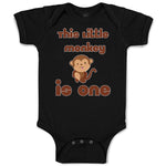 Baby Clothes This Little Monkey Is 1 Birthday First Birthday Funny Cotton