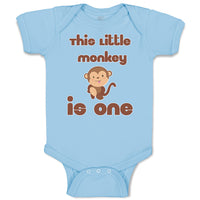 This Little Monkey Is 1 Birthday First Birthday Funny