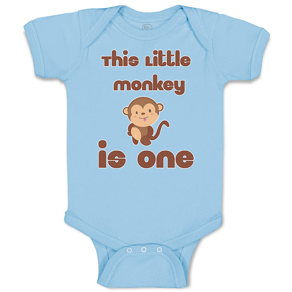 This Little Monkey Is 1 Birthday First Birthday Funny