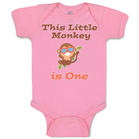 Baby Clothes This Little Monkey Is 1 Birthday First Birthday Baby Bodysuits