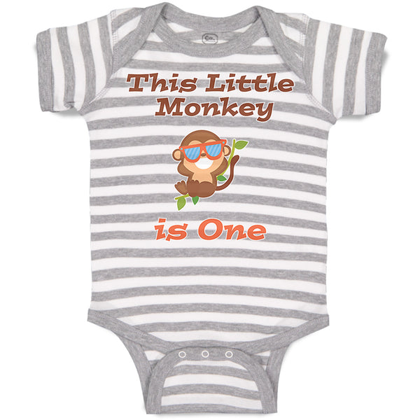 Baby Clothes This Little Monkey Is 1 Birthday First Birthday Baby Bodysuits