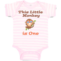 Baby Clothes This Little Monkey Is 1 Birthday First Birthday Baby Bodysuits