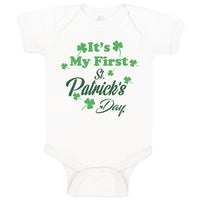 Baby Clothes It's My First Patrick's Day St Patrick's Day Baby Bodysuits Cotton